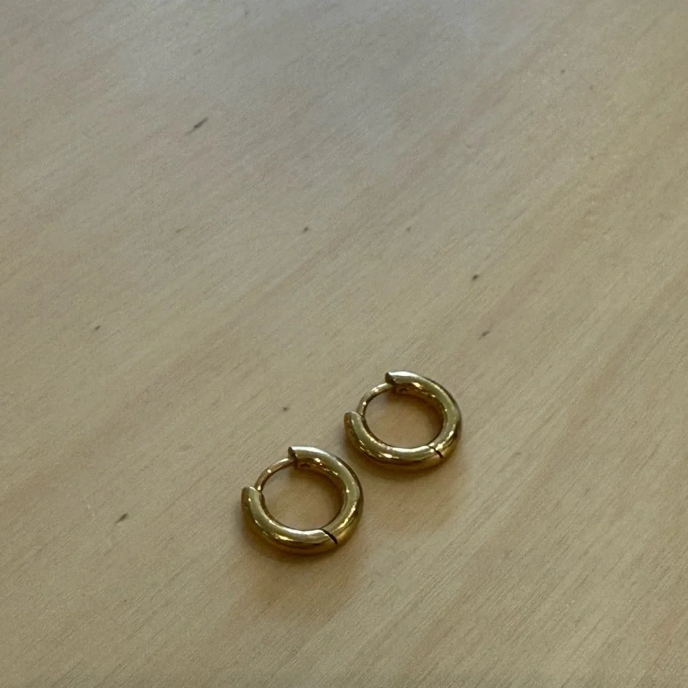 Gold Filled Waterproof Hoop Earrings No Tarnish NWOT